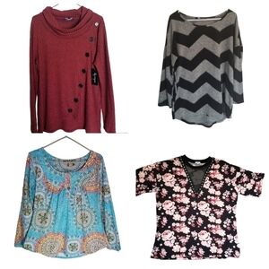 Ladies 4 Piece Top/shirt Bundle Size Large Excellent Condition.